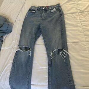 Guess High Rise Blue Distressed Jeans